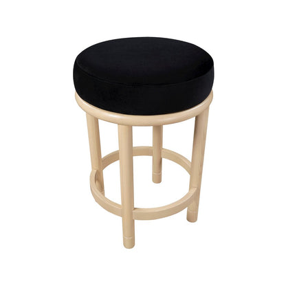 Monette Black Velvet Counter Stool