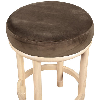 Monette Brown Velvet Counter Stool