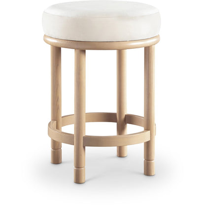 Monette Cream Velvet Counter Stool