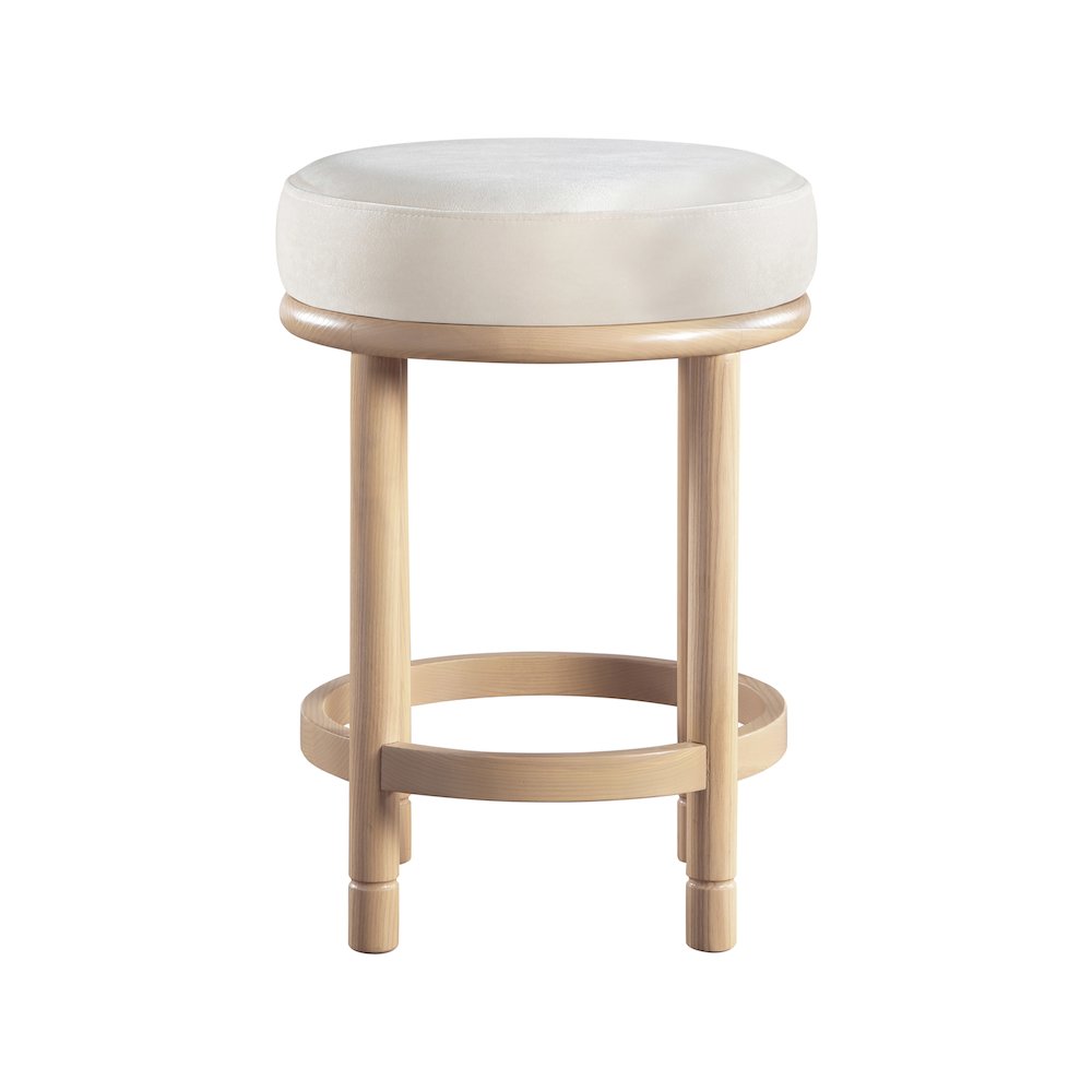 Monette Cream Velvet Counter Stool