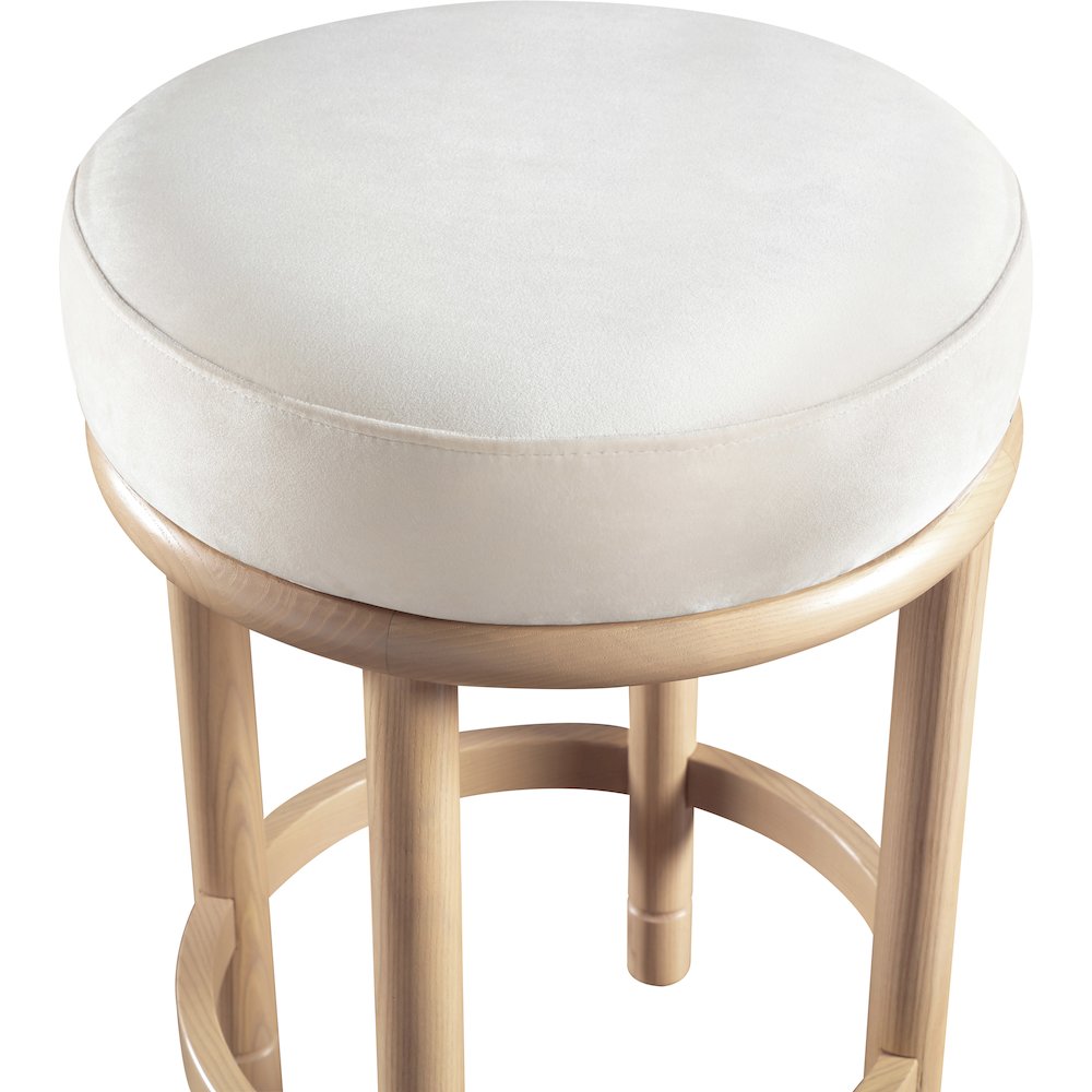 Monette Cream Velvet Counter Stool