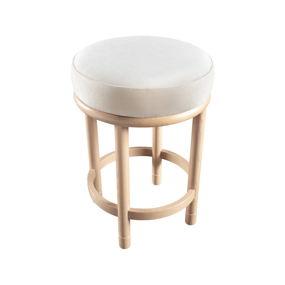 Monette Cream Velvet Counter Stool