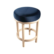 Monette Navy Velvet Counter Stool