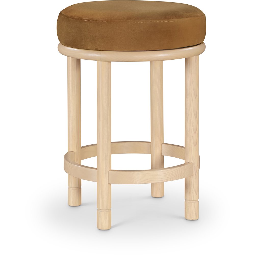 Monette Saddle Velvet Counter Stool