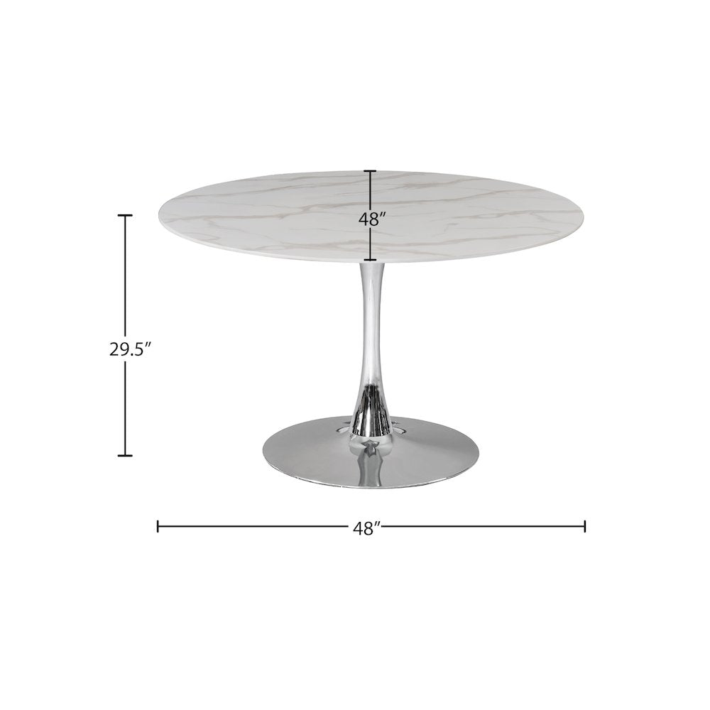 Holly Chrome Dining Table