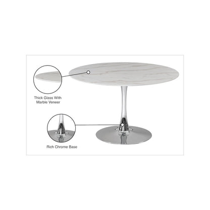 Holly Chrome Dining Table