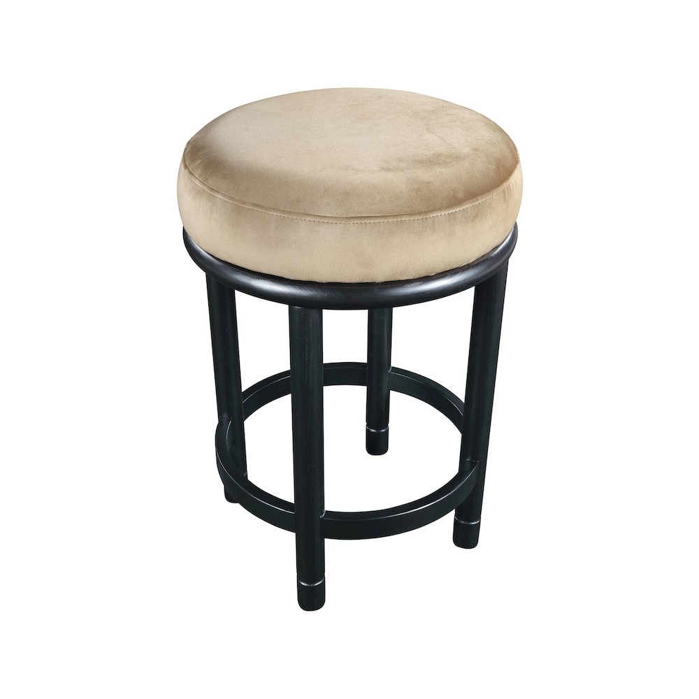Monette Beige Velvet Counter Stool