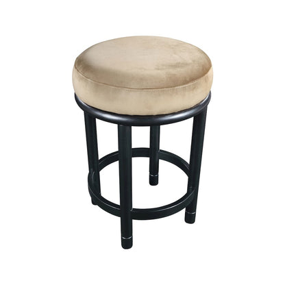 Monette Beige Velvet Counter Stool