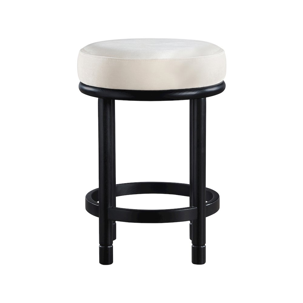 Monette Cream Velvet Counter Stool