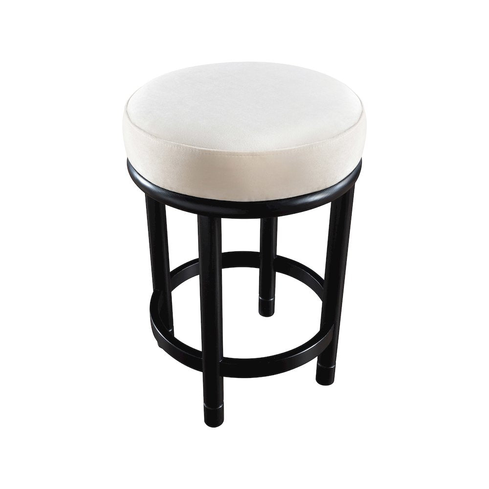 Monette Cream Velvet Counter Stool