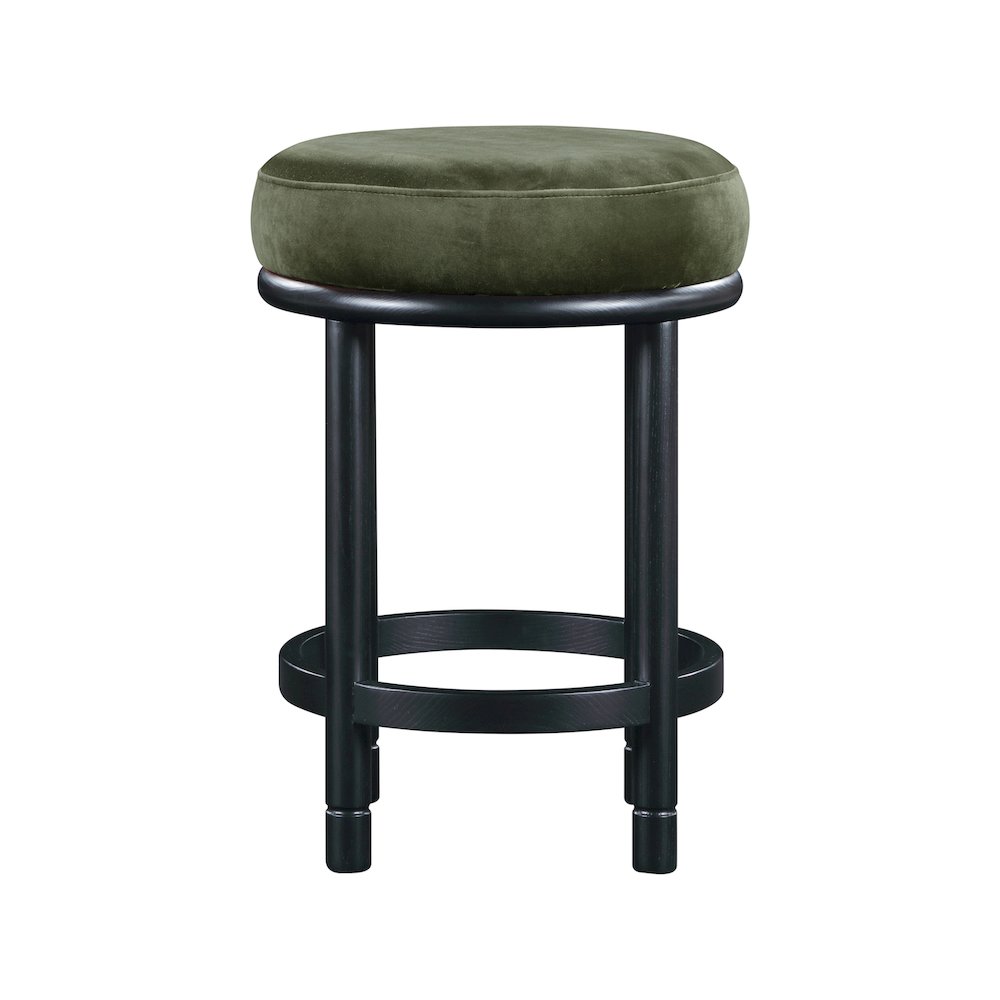 Monette Green Velvet Counter Stool