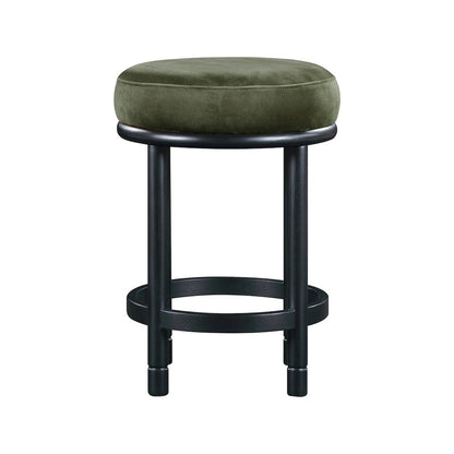 Monette Green Velvet Counter Stool