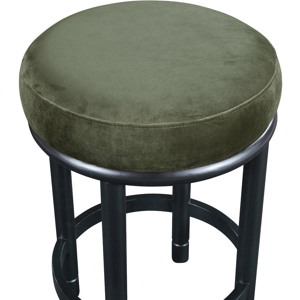 Monette Green Velvet Counter Stool