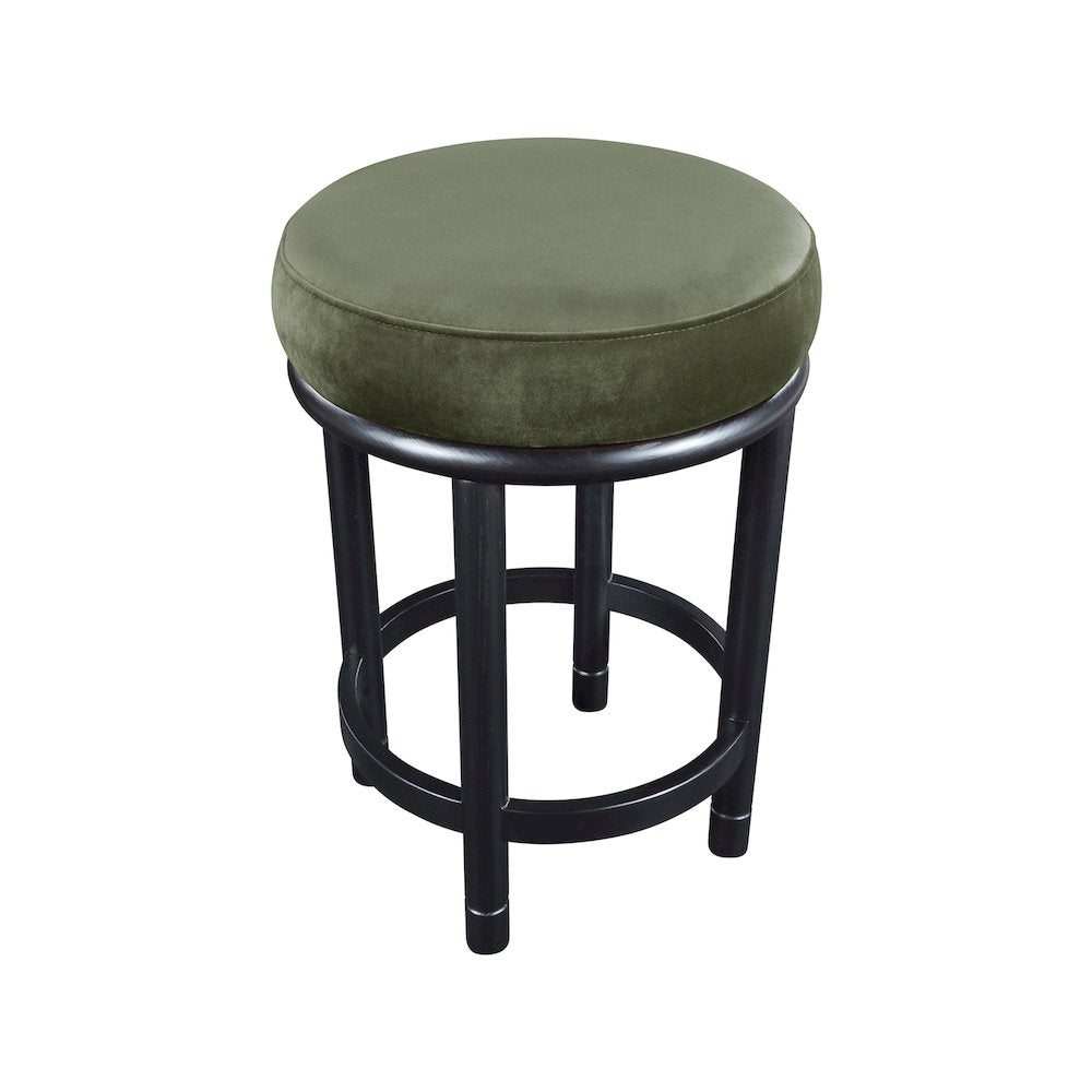 Monette Green Velvet Counter Stool