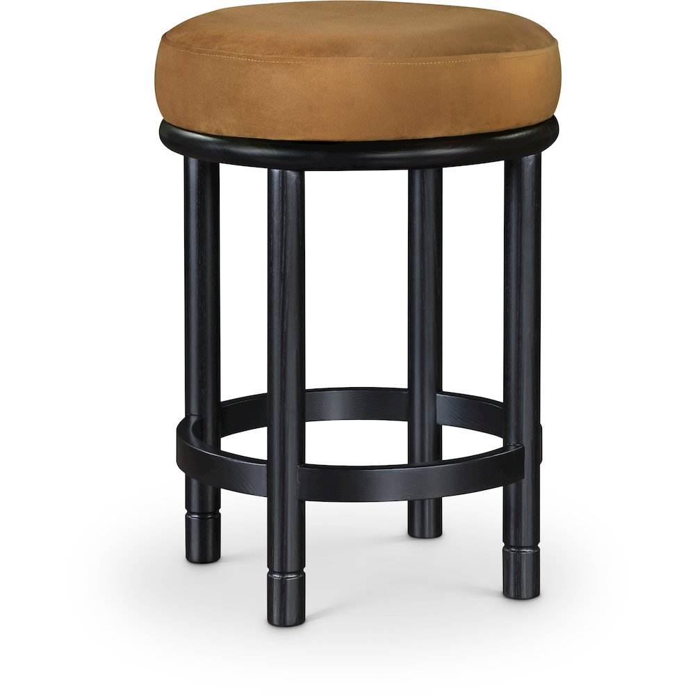 Monette Saddle Velvet Counter Stool