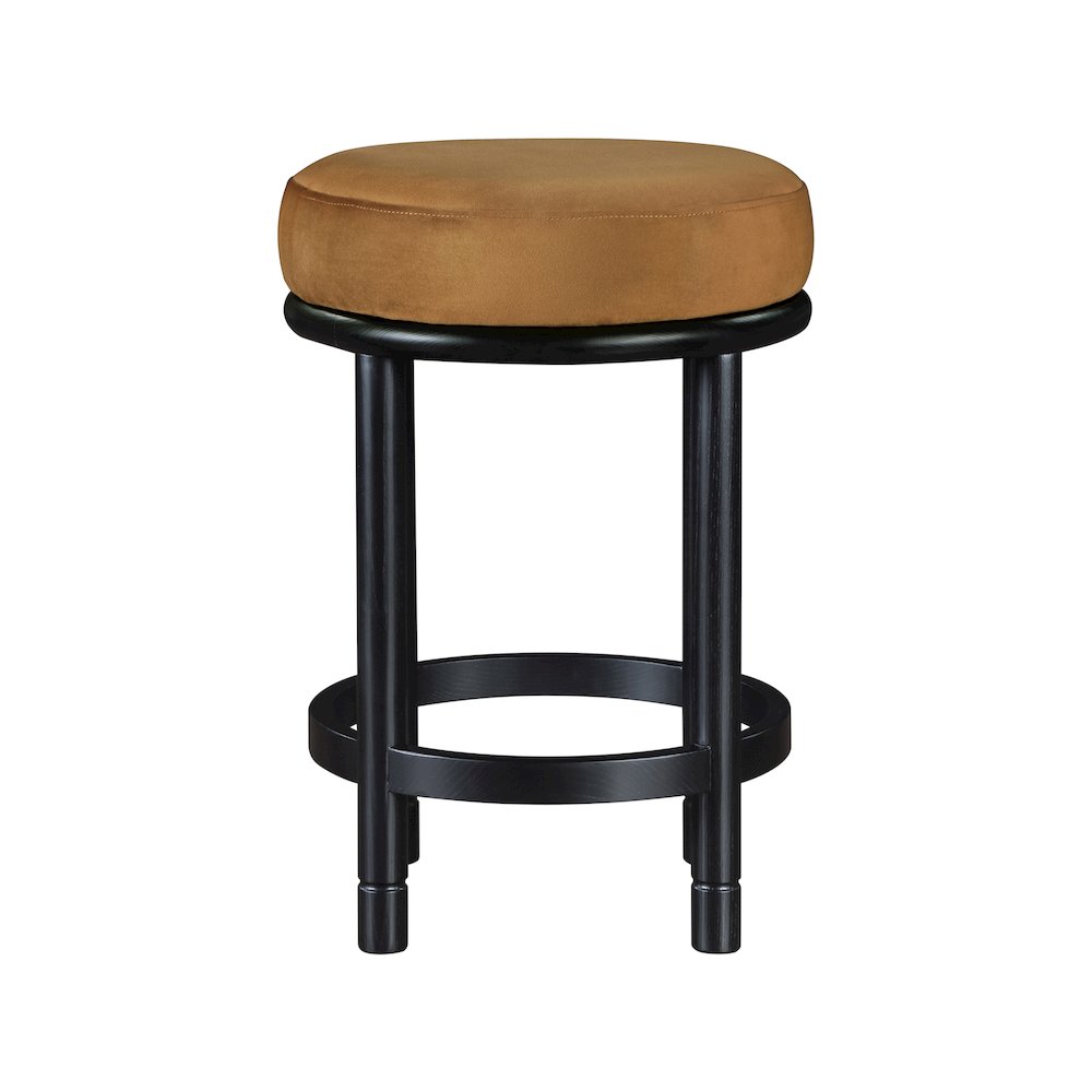 Monette Saddle Velvet Counter Stool