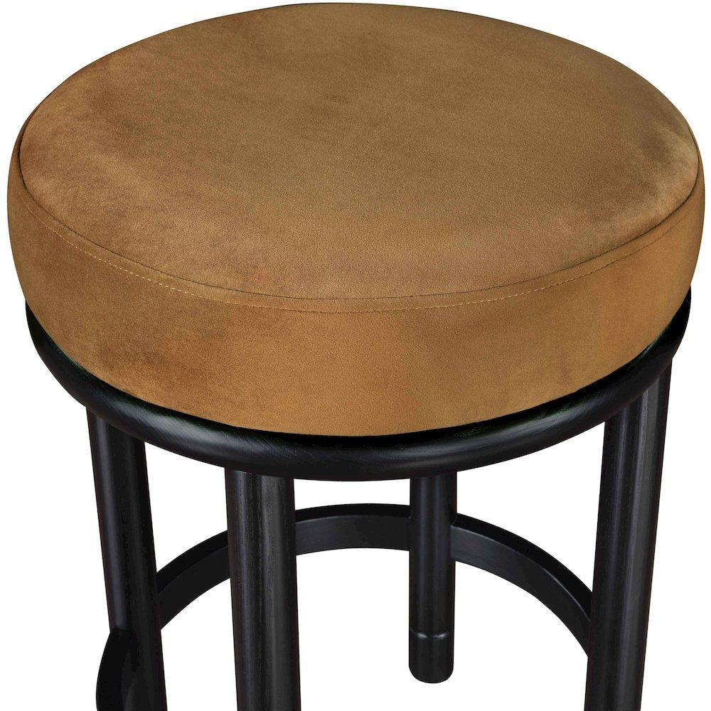 Monette Saddle Velvet Counter Stool