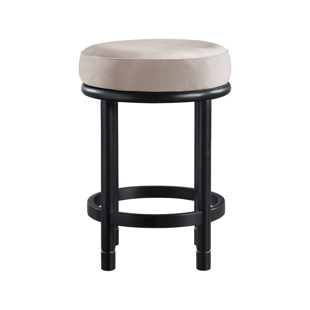 Monette Taupe Velvet Counter Stool