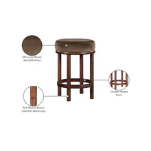 Monette Brown Velvet Counter Stool