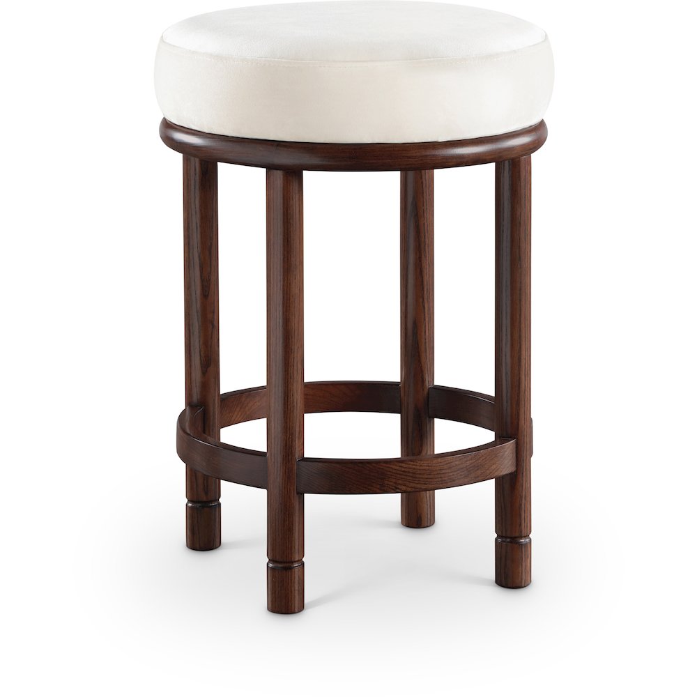 Monette Cream Velvet Counter Stool