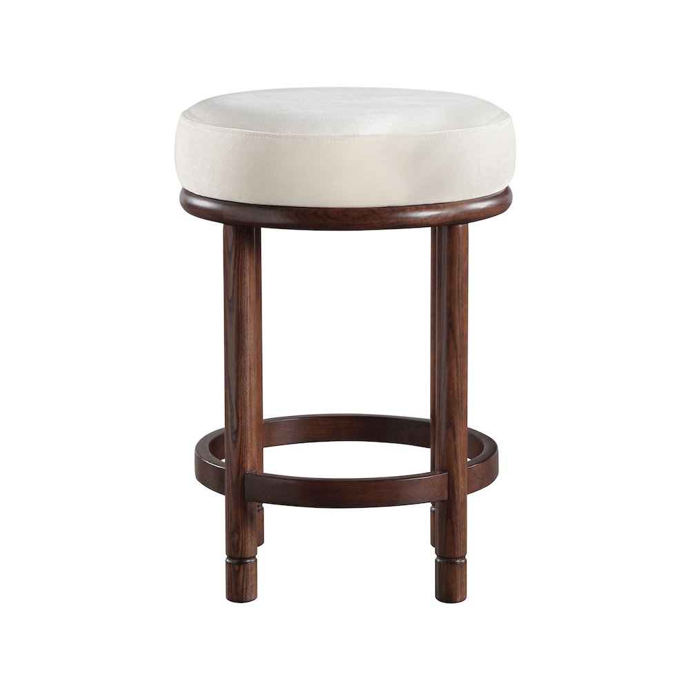 Monette Cream Velvet Counter Stool