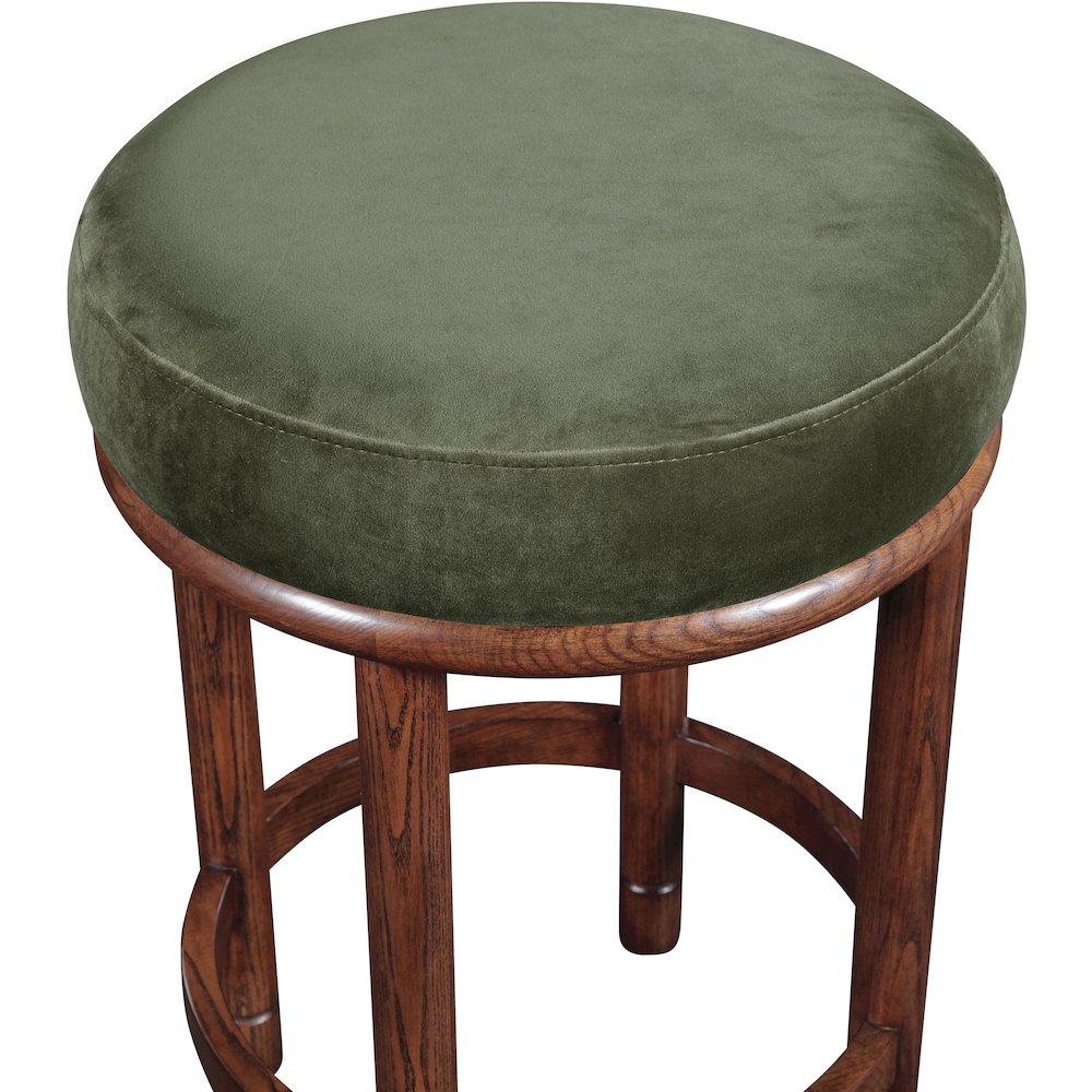 Monette Green Velvet Counter Stool
