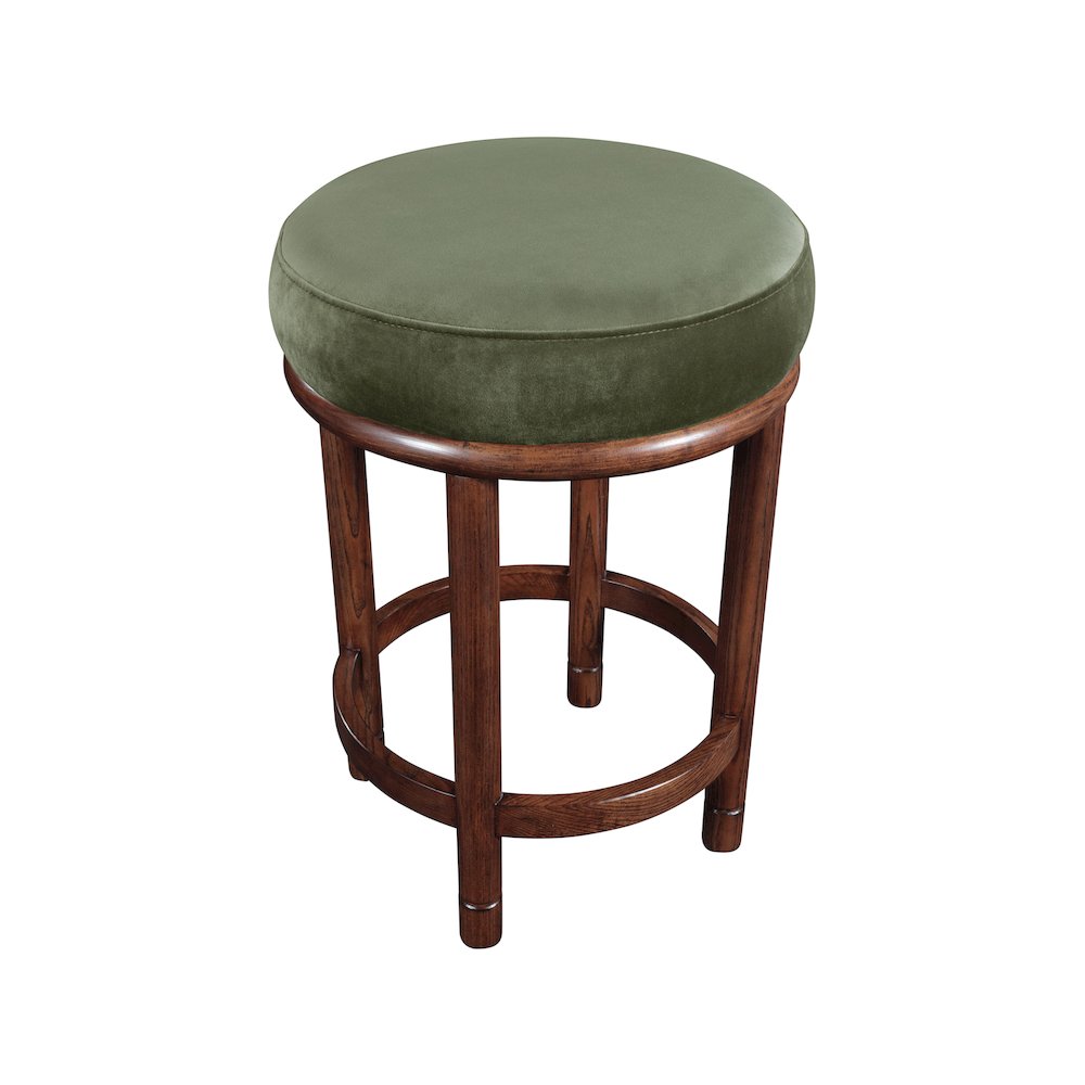 Monette Green Velvet Counter Stool