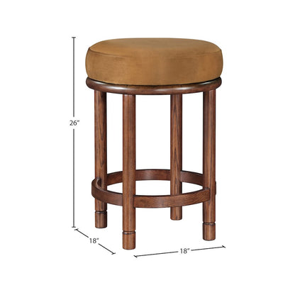 Monette Saddle Velvet Counter Stool