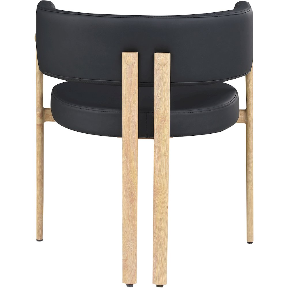 Gideon Black Vegan Leather Dining Chair, Set of 2