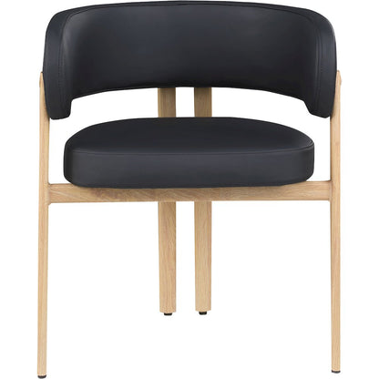 Gideon Black Vegan Leather Dining Chair, Set of 2