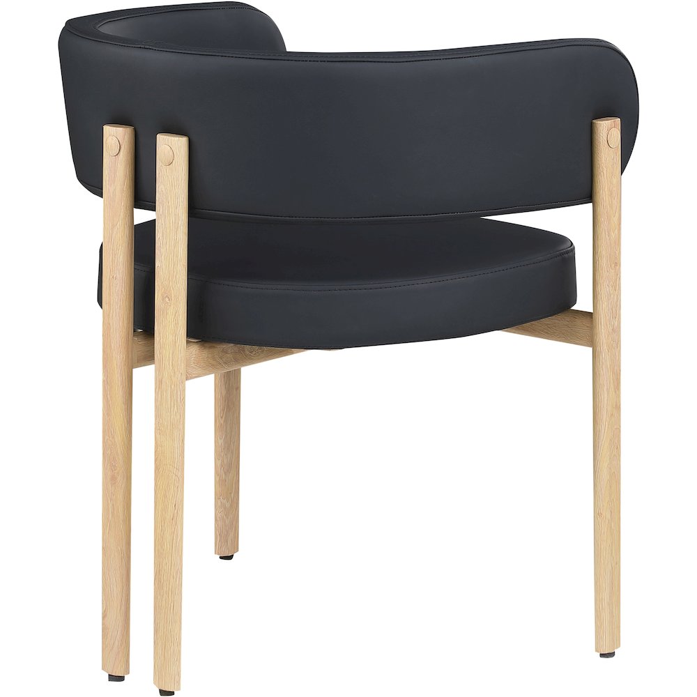 Gideon Black Vegan Leather Dining Chair, Set of 2