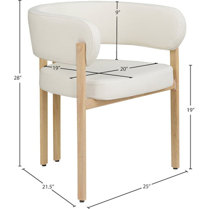 Gideon Cream Vegan Leather Dining Chair, Set of 2