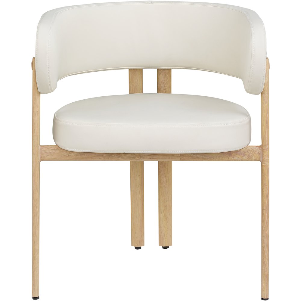Gideon Cream Vegan Leather Dining Chair, Set of 2