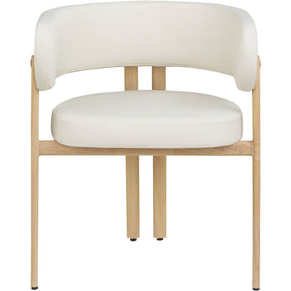 Gideon Cream Vegan Leather Dining Chair, Set of 2