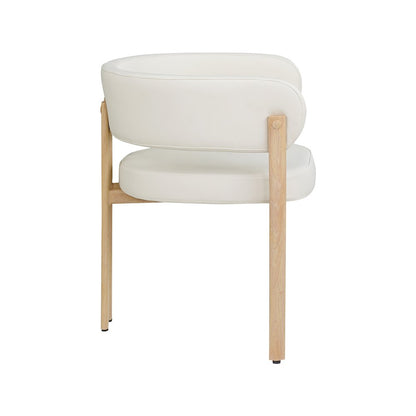 Gideon Cream Vegan Leather Dining Chair, Set of 2