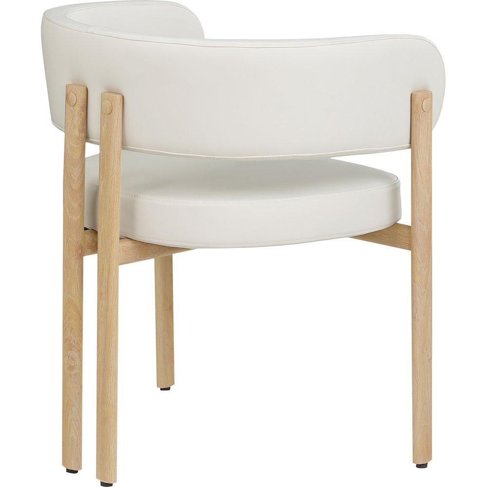 Gideon Cream Vegan Leather Dining Chair, Set of 2