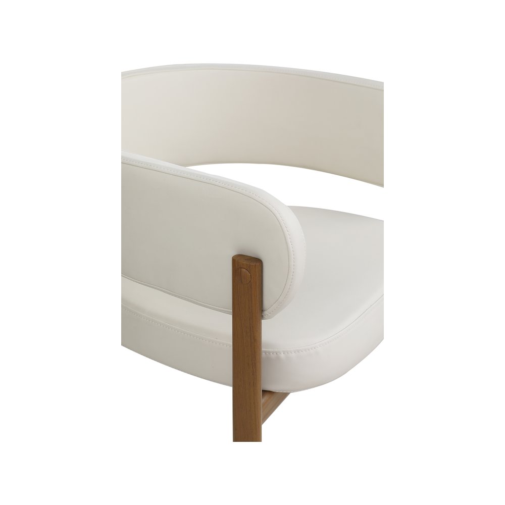 Gideon Cream Vegan Leather Dining Chair, Set of 2
