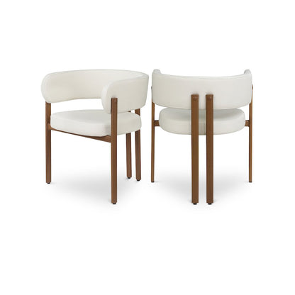 Gideon Cream Vegan Leather Dining Chair, Set of 2