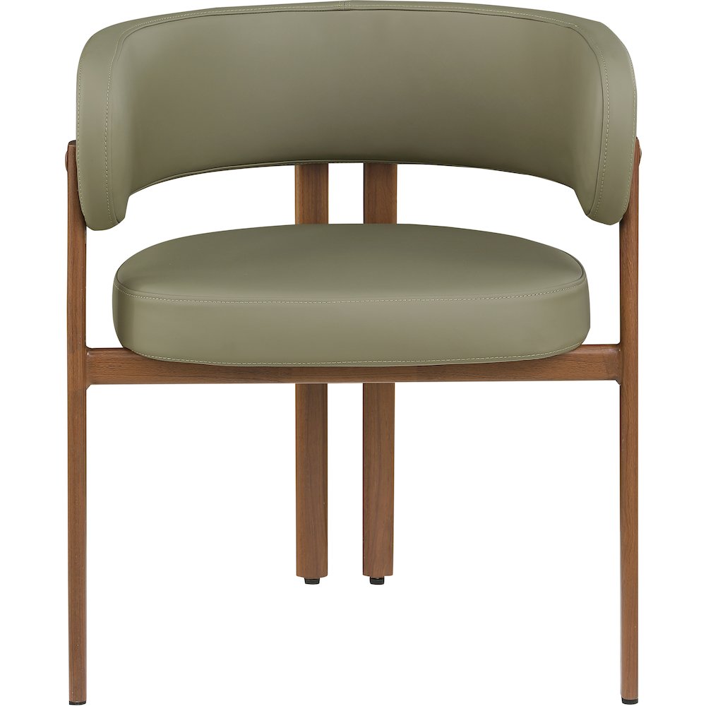 Gideon Olive Green Vegan Leather Dining Chair, Set of 2