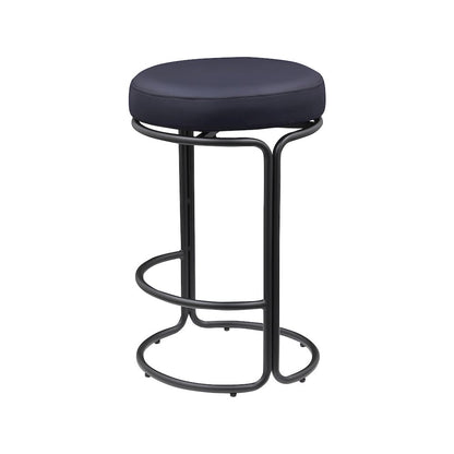 Madison Black Vegan Leather Counter Stool, Set of 2