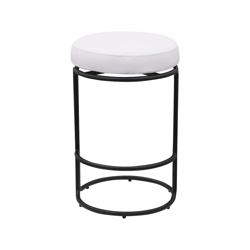 Madison Cream Vegan Leather Counter Stool, Set of 2