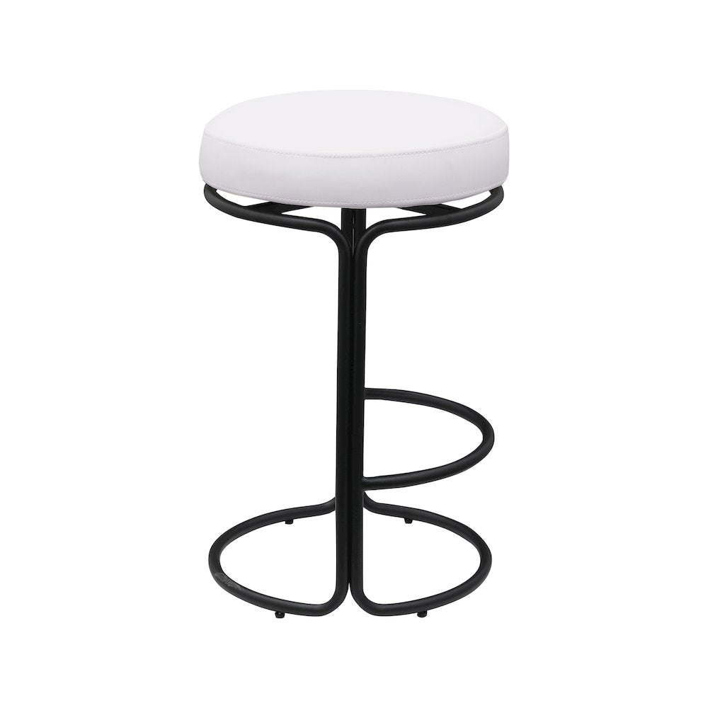 Madison Cream Vegan Leather Counter Stool, Set of 2