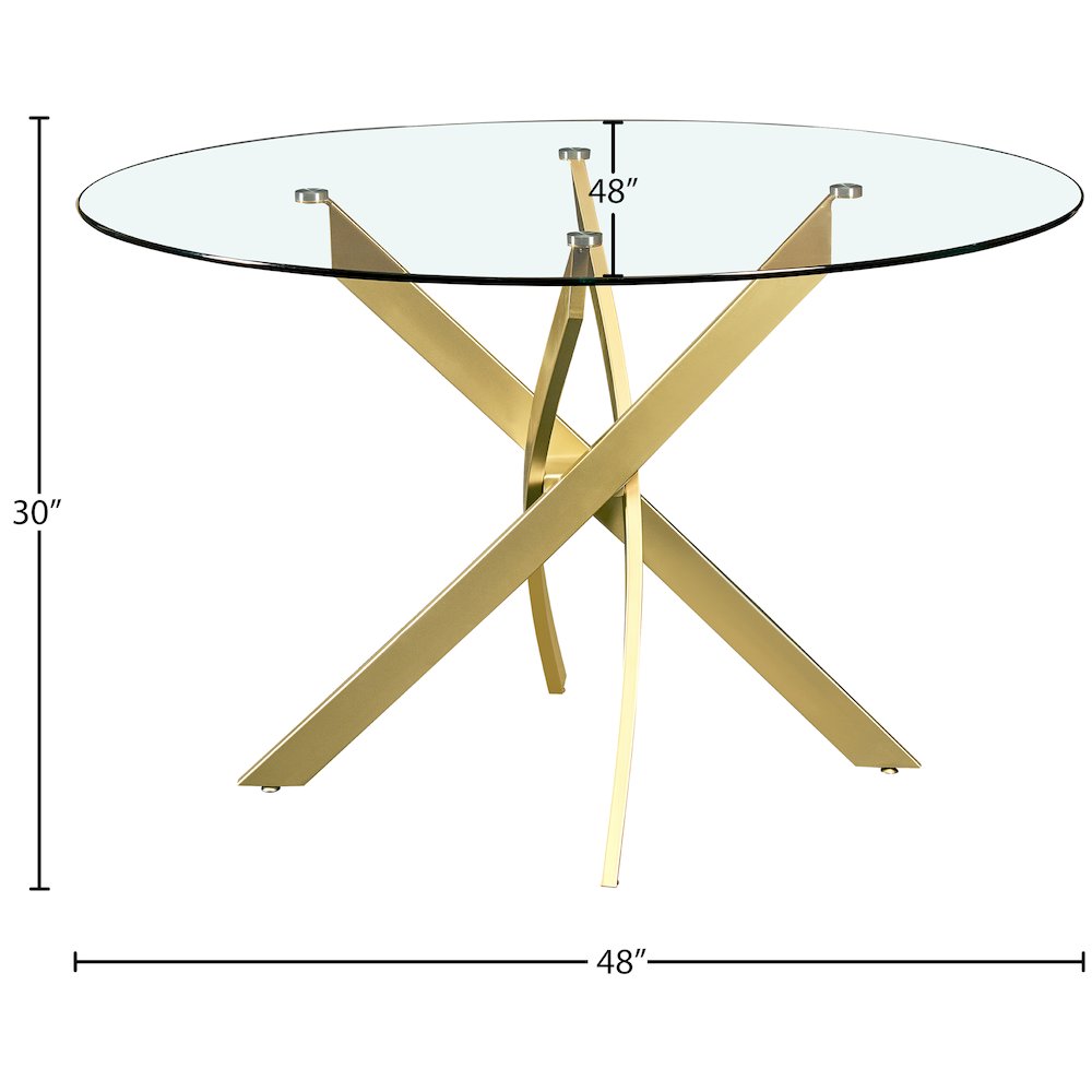 Xander Brushed Gold Dining Table