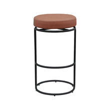 Madison Cognac Vegan Leather Bar Stool, Set of 2