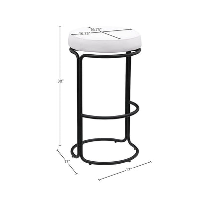 Madison Cream Vegan Leather Bar Stool, Set of 2