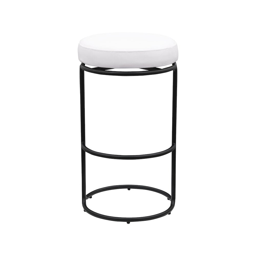 Madison Cream Vegan Leather Bar Stool, Set of 2