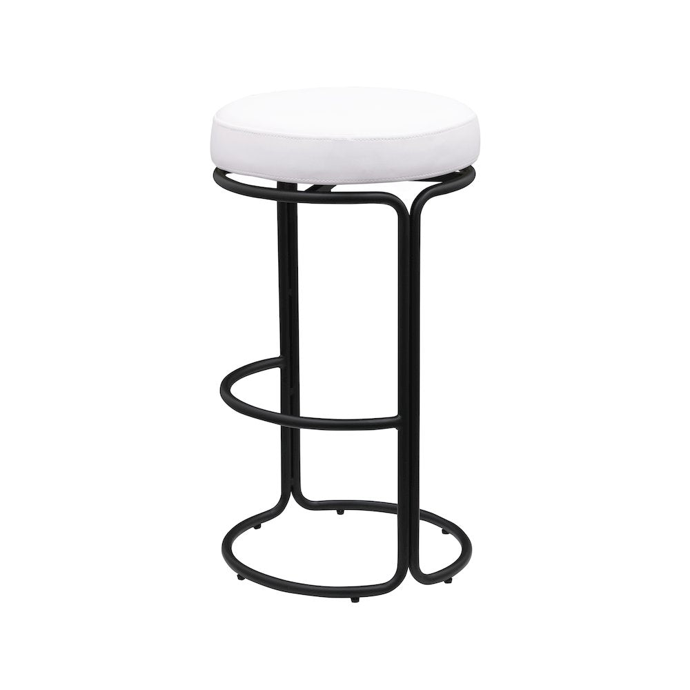 Madison Cream Vegan Leather Bar Stool, Set of 2