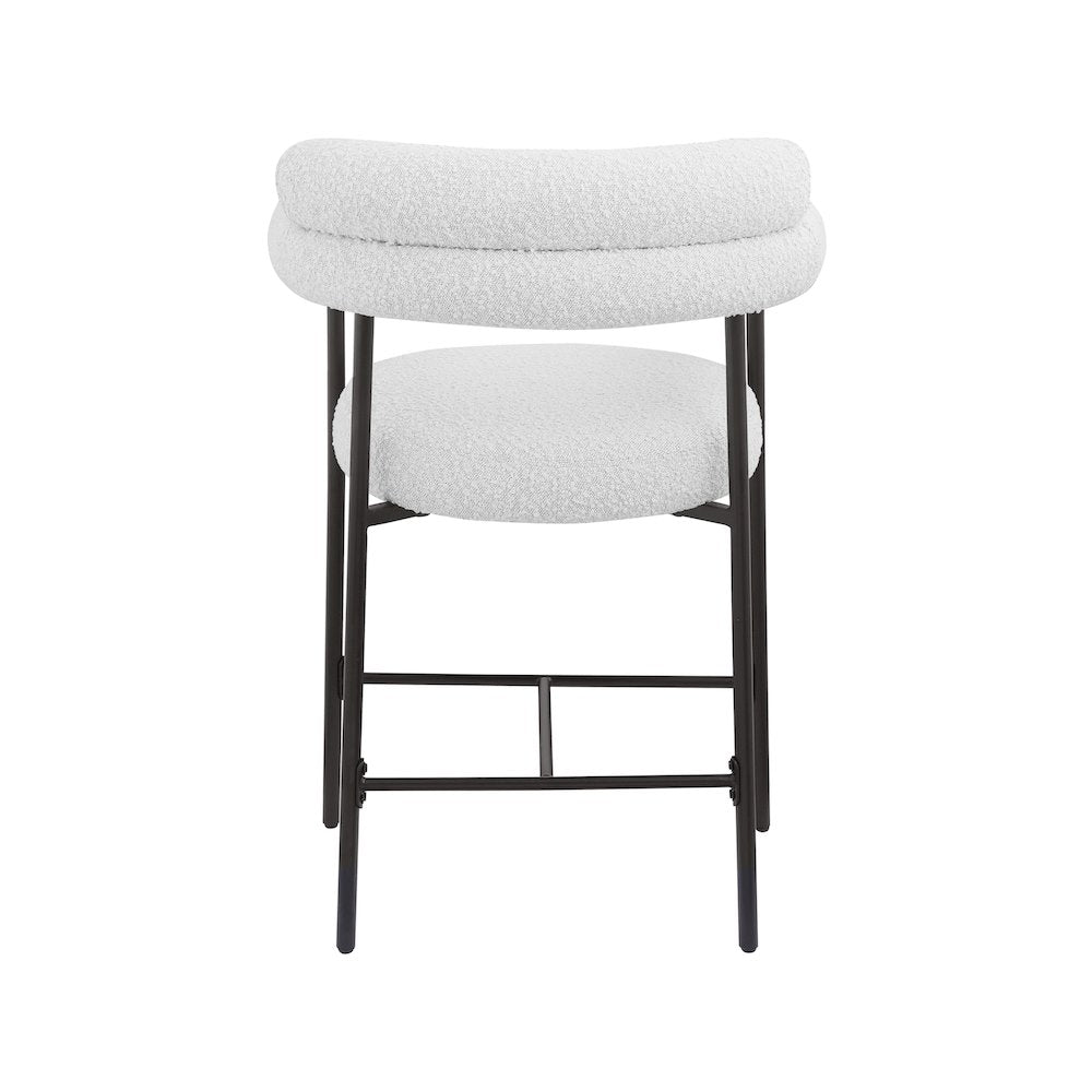 Blake Cream Boucle Fabric Counter Stool, Set of 2