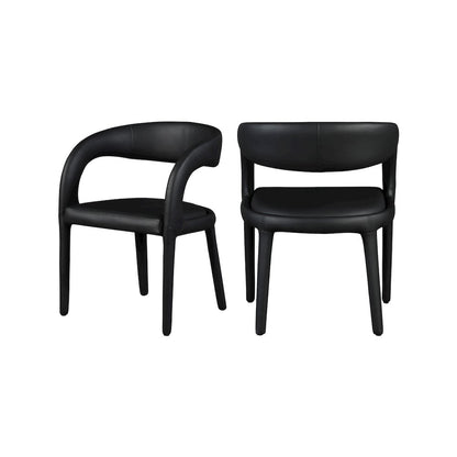 Sylvester Black Vegan Leather Dining Chair