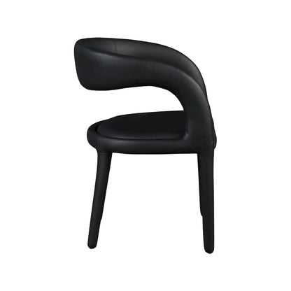 Sylvester Black Vegan Leather Dining Chair